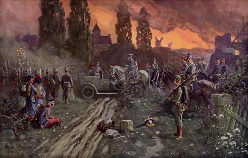 Setkání císaře Viléma II. a německého korunního prince, 2. září 1914 od Adolf Closs