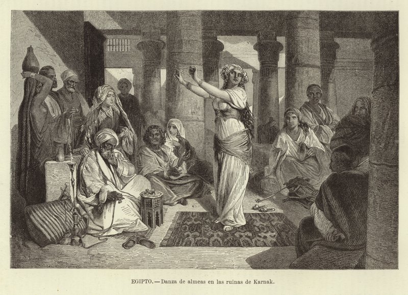 Egypt - Tanec v ruinách v Karnaku od Adolf Closs