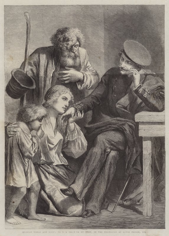 Ruský šlechtic a nevolníci od Adolphe Yvon