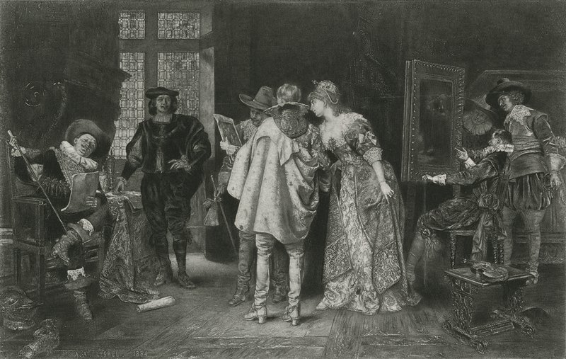 Závěsný od Adolphe Alexandre (after) Lesrel