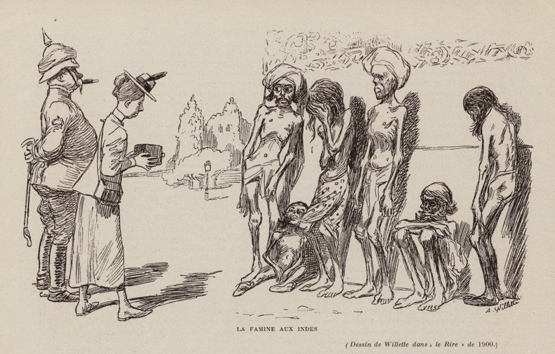 Hladomor v Indii od Adolphe Leon Willette