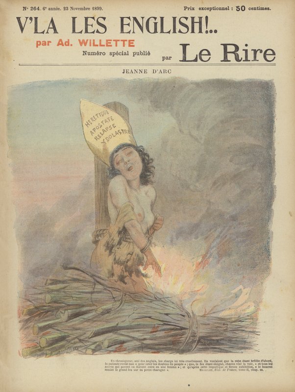 Johanka z Arku, ilustrace pro Le Rire od Adolphe Leon Willette
