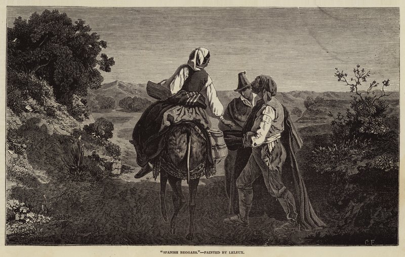Španělští žebráci od Adolphe Pierre Leleux