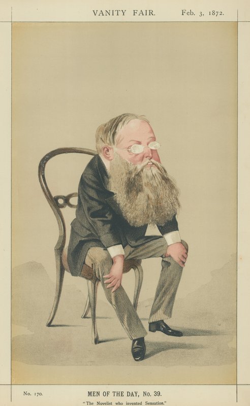 Pan Wilkie Collins (barevná litografie) od Adriano Cecioni