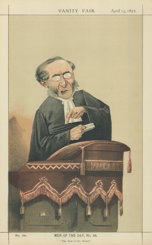 Reverend John Cumming (barevná litografie) od Adriano Cecioni