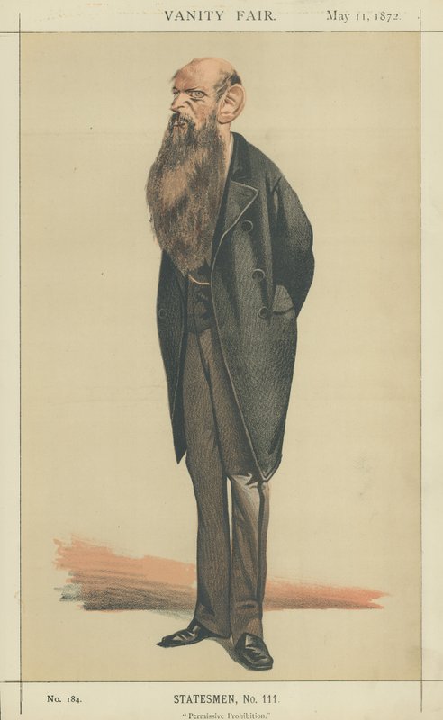 Sir Wilfrid Lawson (barevná litografie) od Adriano Cecioni