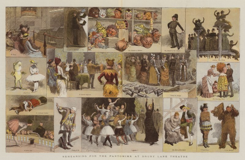 Zkouška na pantomimu v divadle Drury Lane od Adrien Emmanuel Marie