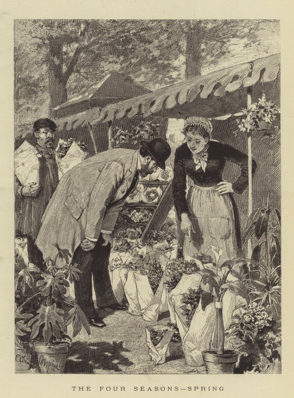 Čtvero ročních období, jaro od Adrien Emmanuel Marie