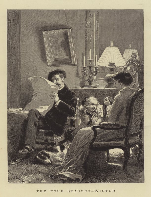 Čtyři roční období, zima od Adrien Emmanuel Marie