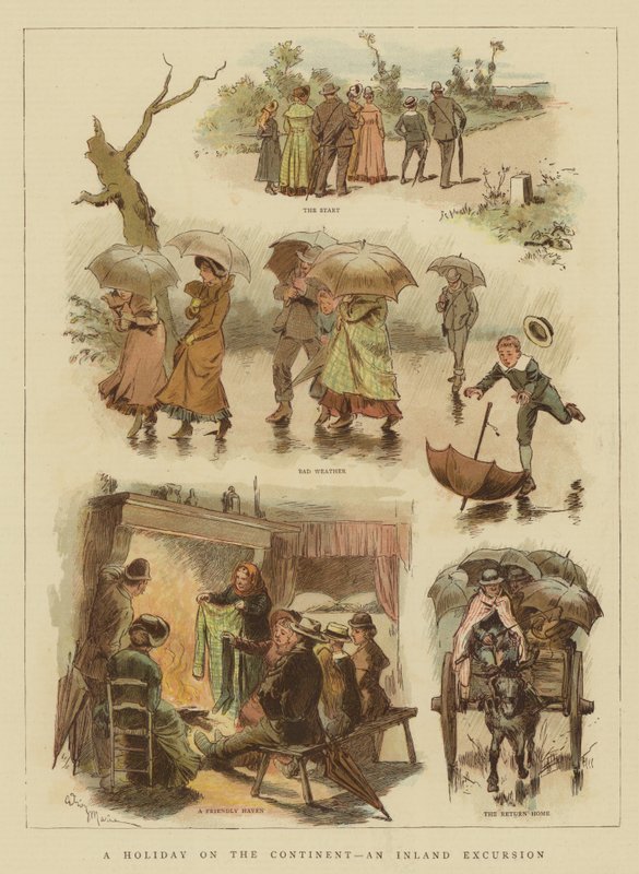 Dovolená na kontinentu, vnitrozemská exkurze (chromolit) od Adrien Emmanuel Marie