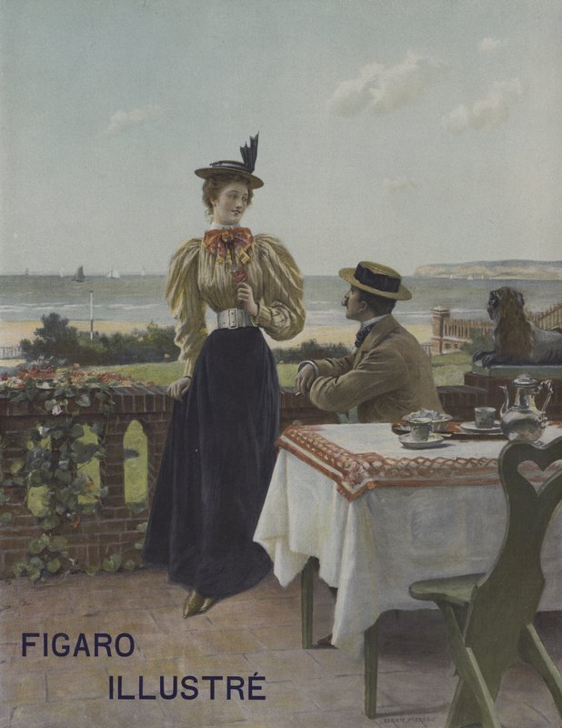 Ve Villers-sur-Mer. Obálka Le Figaro Illustre, červenec 1897 od Adrien Moreau