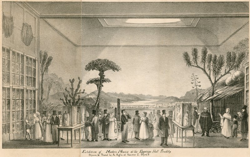 Výstava moderního Mexika v Egyptian Hall, Piccadilly, Londýn od Agostino Aglio