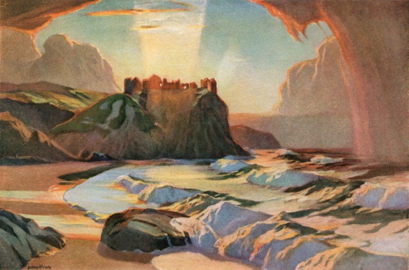 Severní Irsko, hrad Dunluce od Albert Julius Olsson