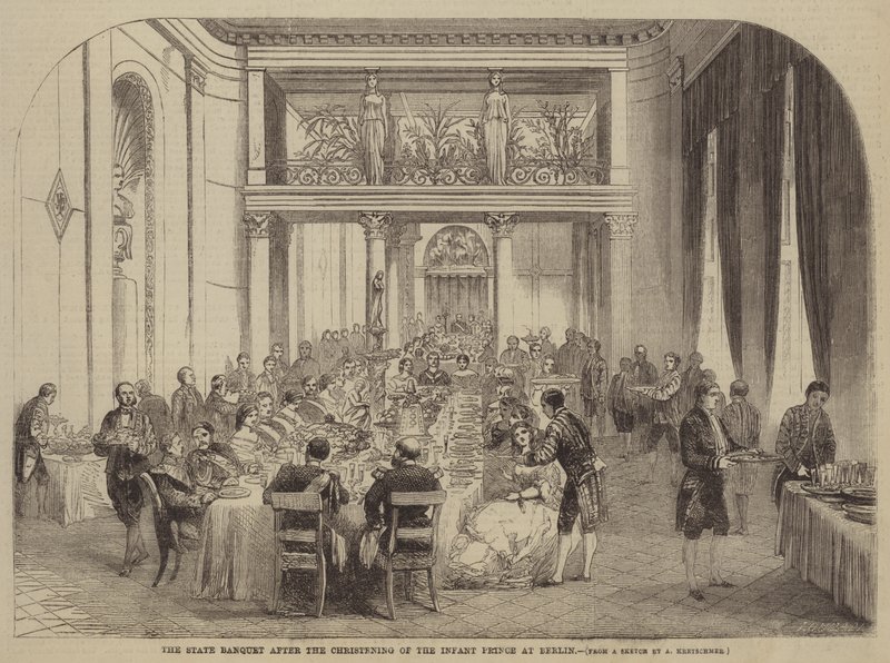 Státní banket po křtinách malého prince v Berlíně od Albert Kretschmer