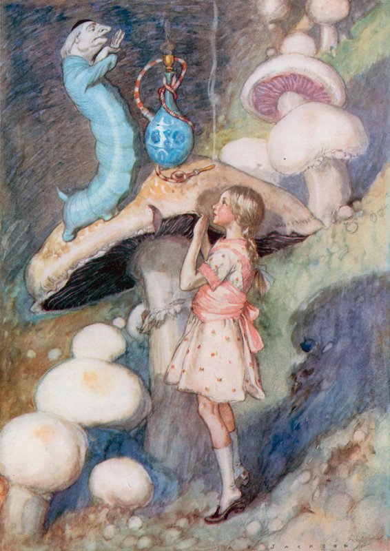 Ilustrace k Alence v říši divů (barevné lito) od Albert Edward Jackson