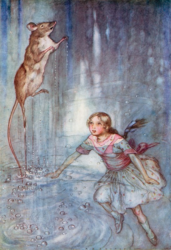 Ilustrace k Alence v říši divů (barevné lito) od Albert Edward Jackson