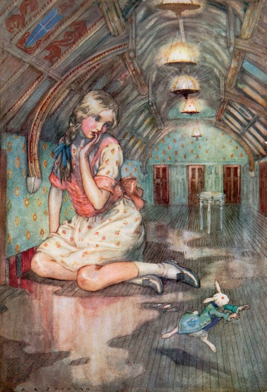 Ilustrace k Alence v říši divů (barevné lito) od Albert Edward Jackson
