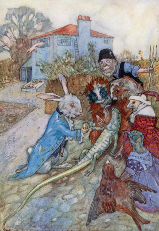 Ilustrace k Alence v říši divů (barevné lito) od Albert Edward Jackson