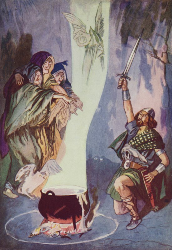 Shakespeare: Macbeth (barevné lito) od Albert Edward Jackson