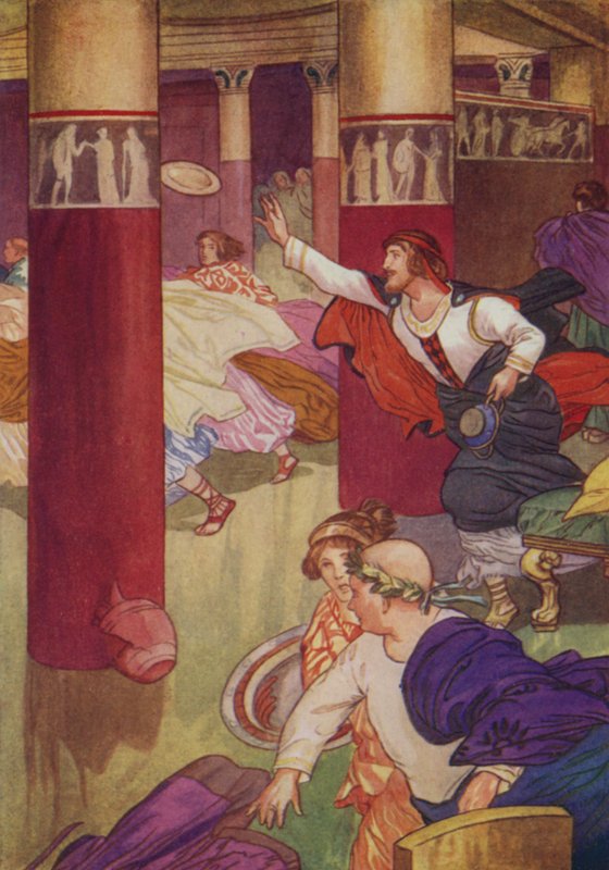 Shakespeare: Timon z Athén (barevné lito) od Albert Edward Jackson