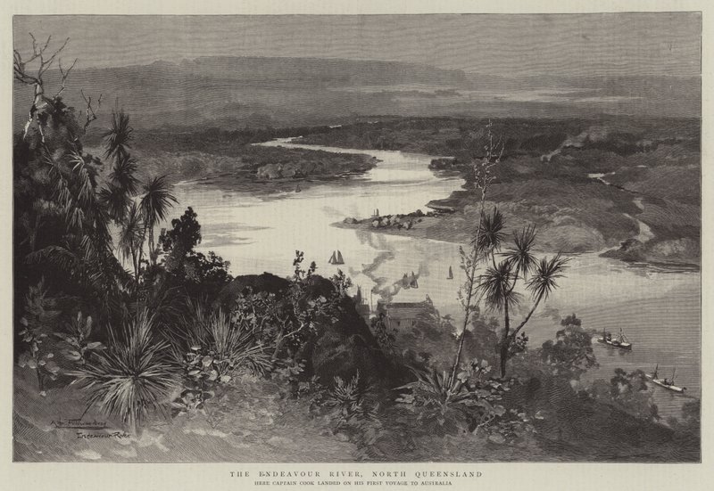 Řeka Endeavour, Severní Queensland od Albert Henry Fullwood
