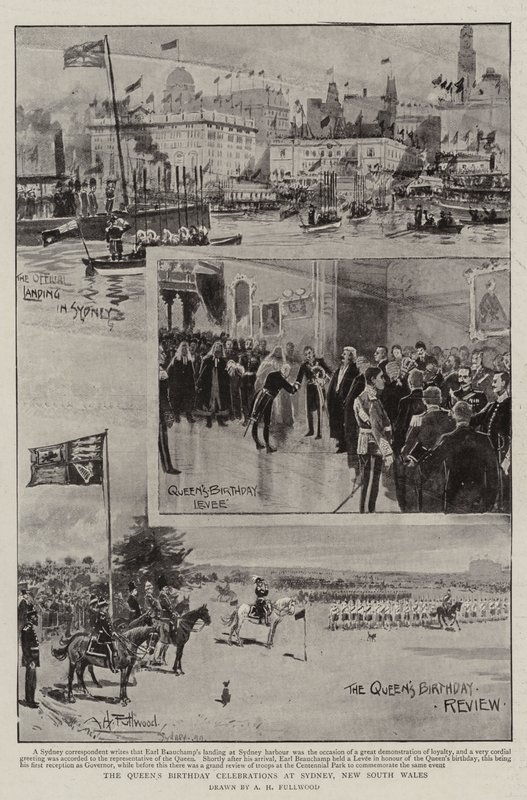 Oslavy narozenin královny v Sydney, Nový Jižní Wales od Albert Henry Fullwood