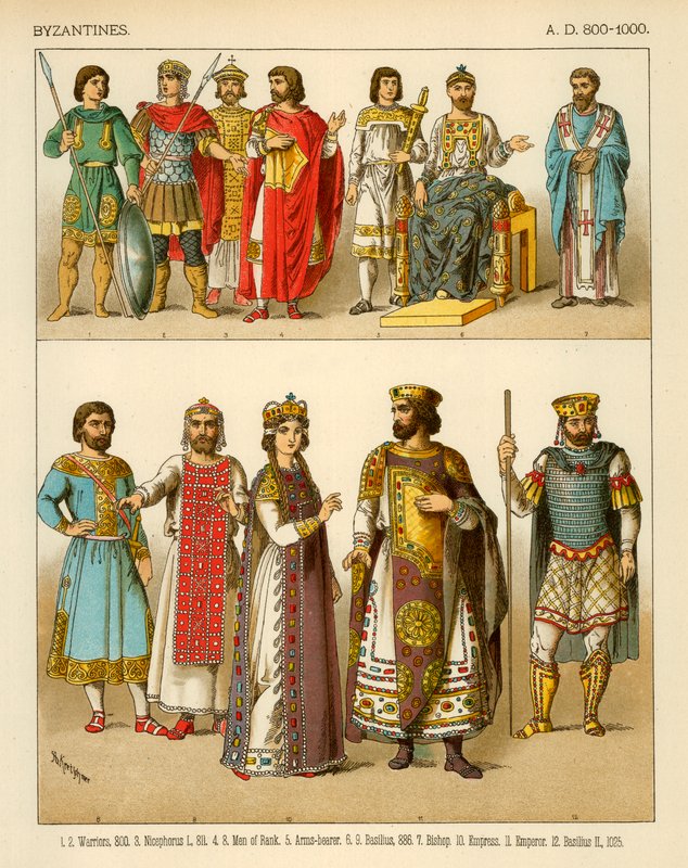Byzantský kostým 800-1000 našeho letopočtu od Albert Kretschmer