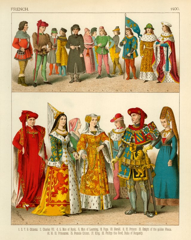 Francouzský kostým 1400 od Albert Kretschmer