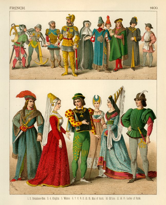 Francouzský kostým 1400 od Albert Kretschmer