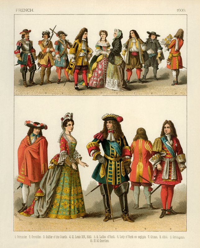 Francouzské kostýmy 1600 od Albert Kretschmer