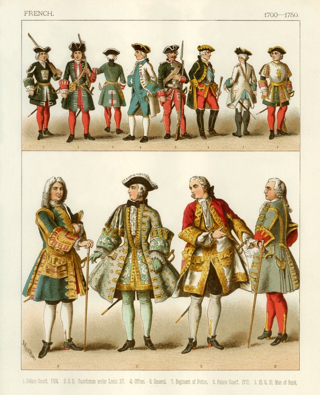Francouzské kostýmy 1700-1750 od Albert Kretschmer
