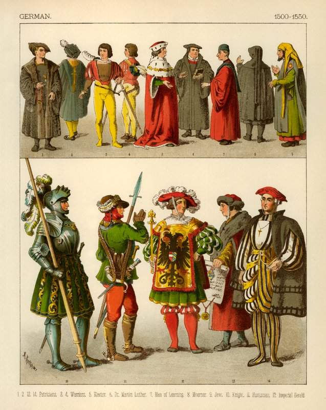 Německý kostým 1500-1550 od Albert Kretschmer