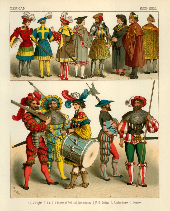 Německý kostým 1500-1550 od Albert Kretschmer