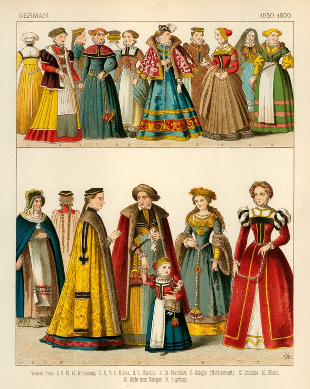 Německý kroj 1550-1600 od Albert Kretschmer