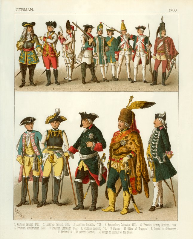 Německé kostýmy 1700 od Albert Kretschmer