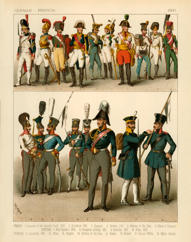 Německé a francouzské kostýmy 1800 od Albert Kretschmer