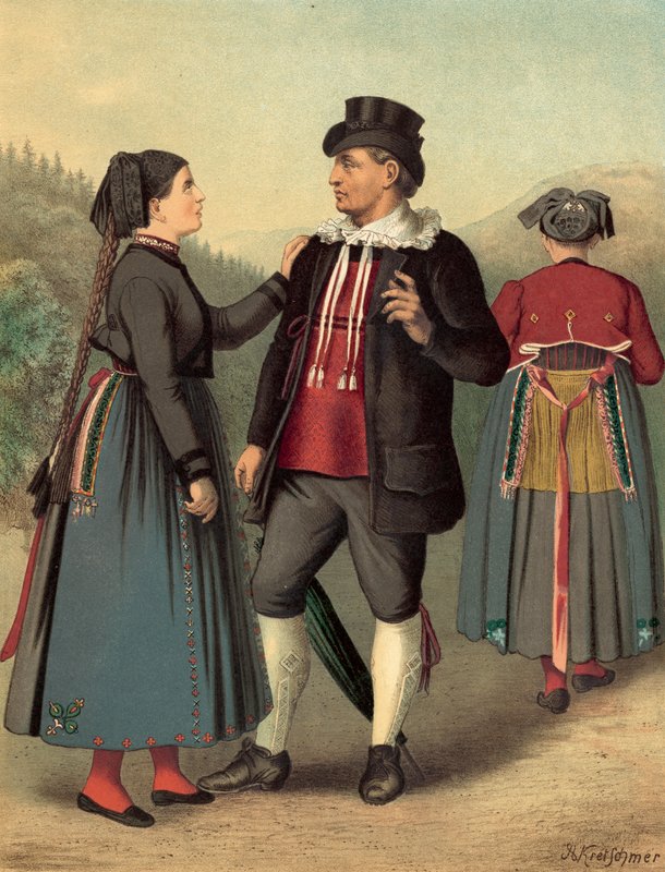 Německý kroj, Baden Rickesbach od Albert Kretschmer