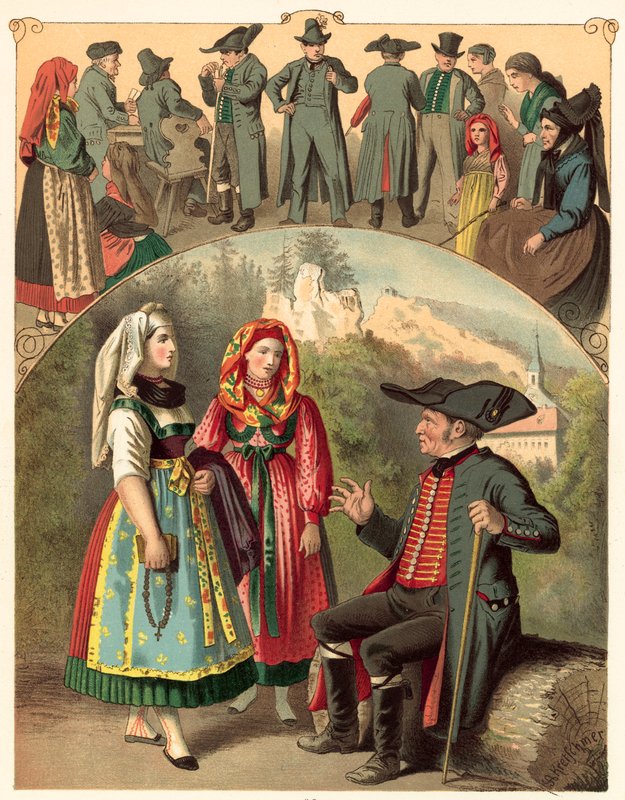 Německý kroj, Bavorsko Frankische-Schweiz od Albert Kretschmer
