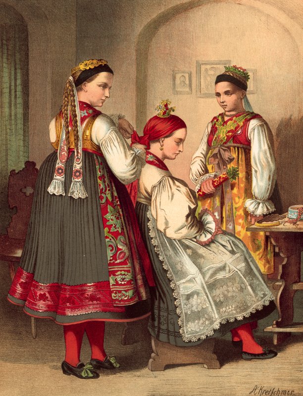 Německý kroj, okres Bohmen Plzeň od Albert Kretschmer