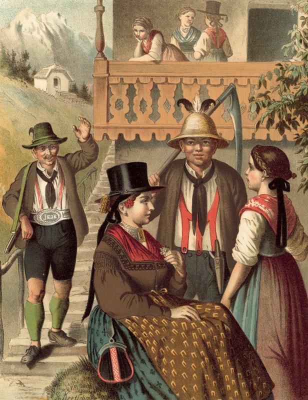 Německý kroj, Rakousko, Pinzgau od Albert Kretschmer