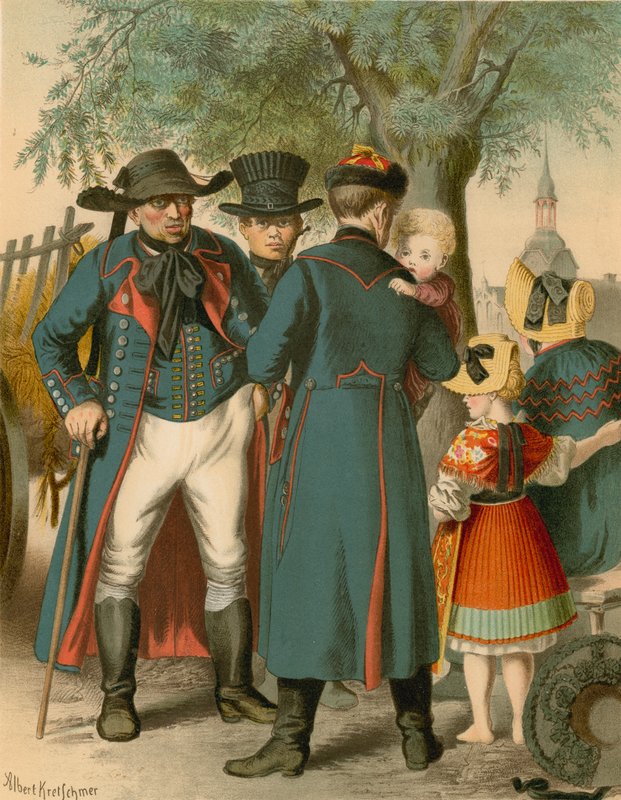 Německý kroj, Pommern, Weitzacker od Albert Kretschmer