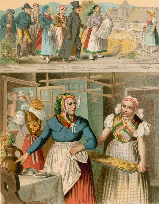 Německý kroj, Prusko (provincie Slezsko), Buchwald, Fischbach od Albert Kretschmer