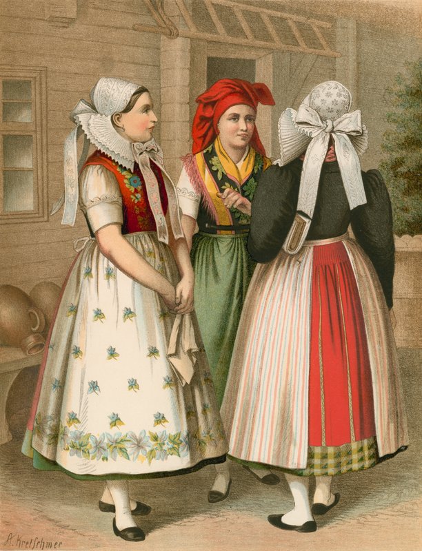 Německý kroj, Preussen, Spreewald od Albert Kretschmer