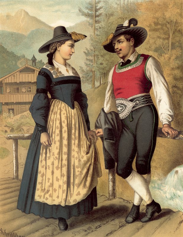 Německý kroj, Tyrol Billerthal od Albert Kretschmer