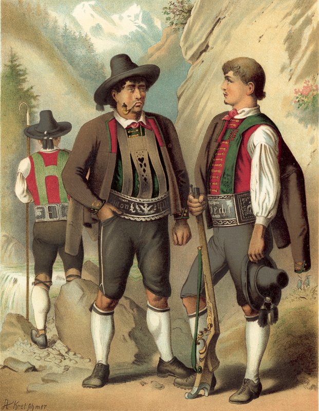 Německý kroj, Tyrolsko, Passeyer od Albert Kretschmer