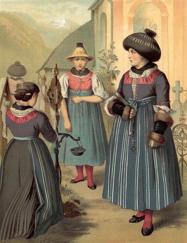 Německý kroj, Tyrolsko, Passeyer od Albert Kretschmer