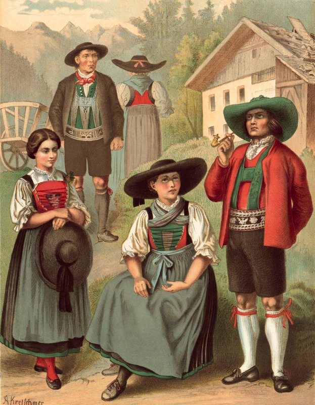 Německý kroj, Tyrol Sarnthal od Albert Kretschmer