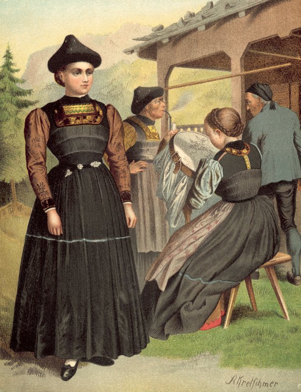 Německý kroj, Vorarlbersko, Bregenzerwald od Albert Kretschmer