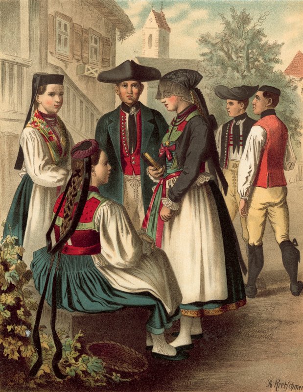 Německý kroj, Würtemberg Betzingen od Albert Kretschmer
