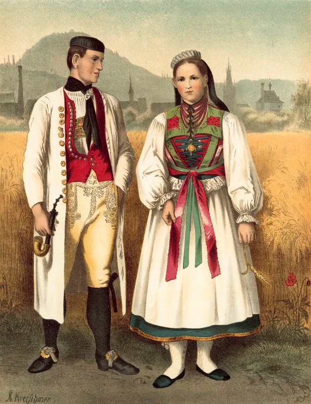 Německý kroj, Würtemberg Betzingen od Albert Kretschmer
